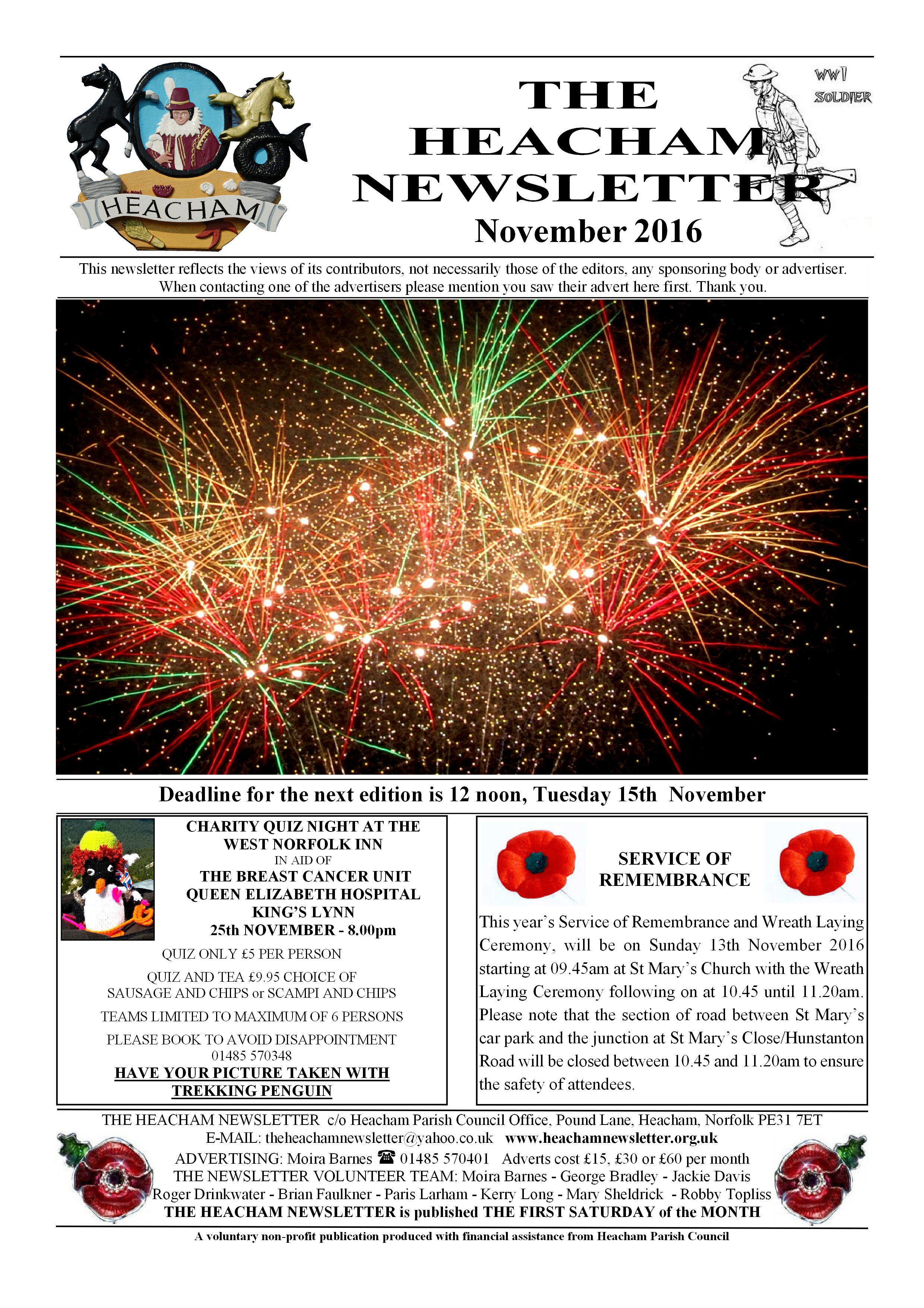 November 2016 Newsletter